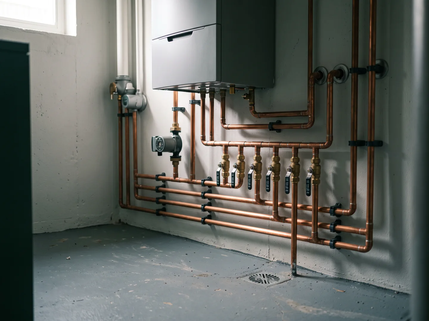A New Hampshire mechanical contractor's organized work area
