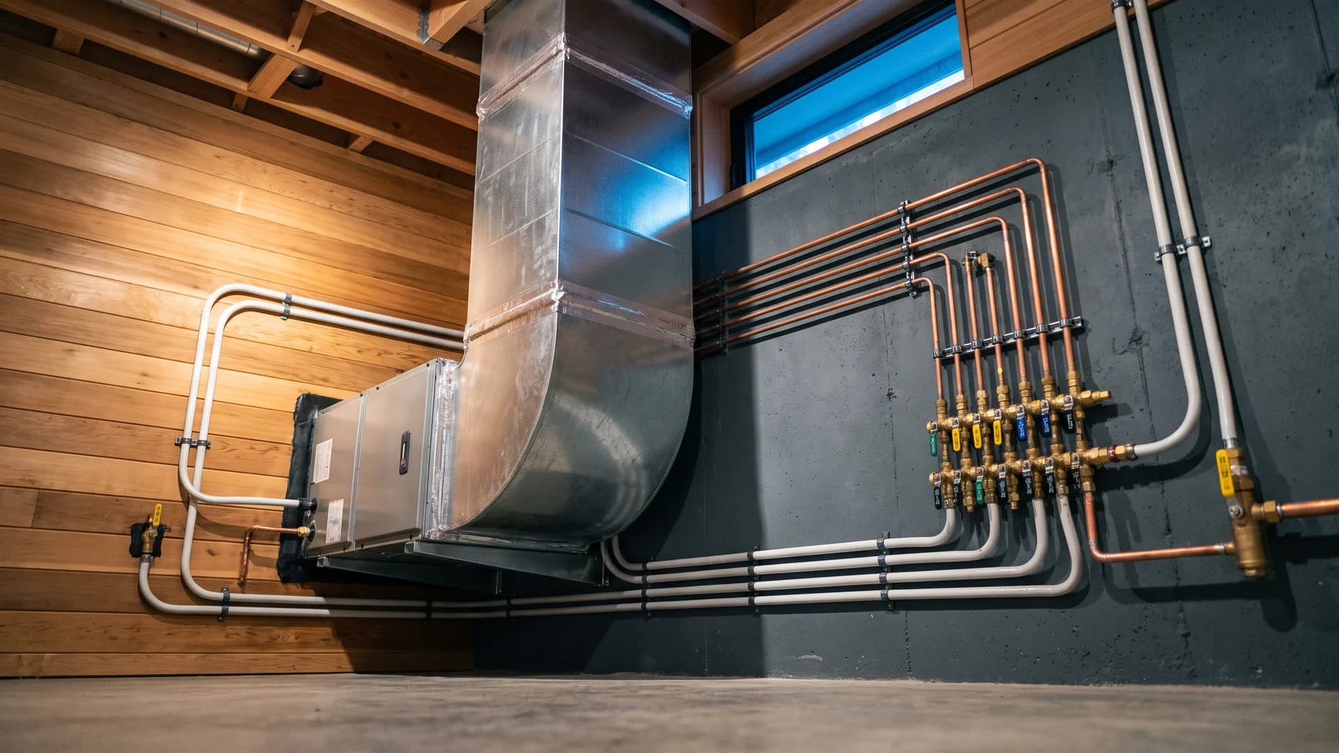 A New Hampshire home served by a ducted heat pump