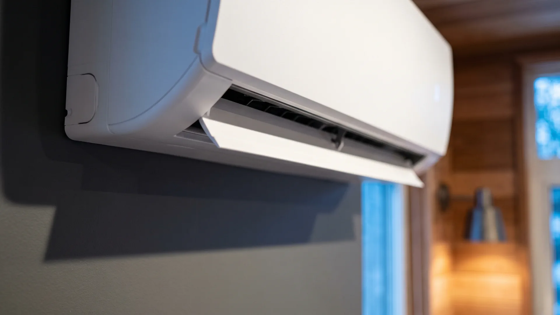 A ductless head distributing conditioned air across a living space