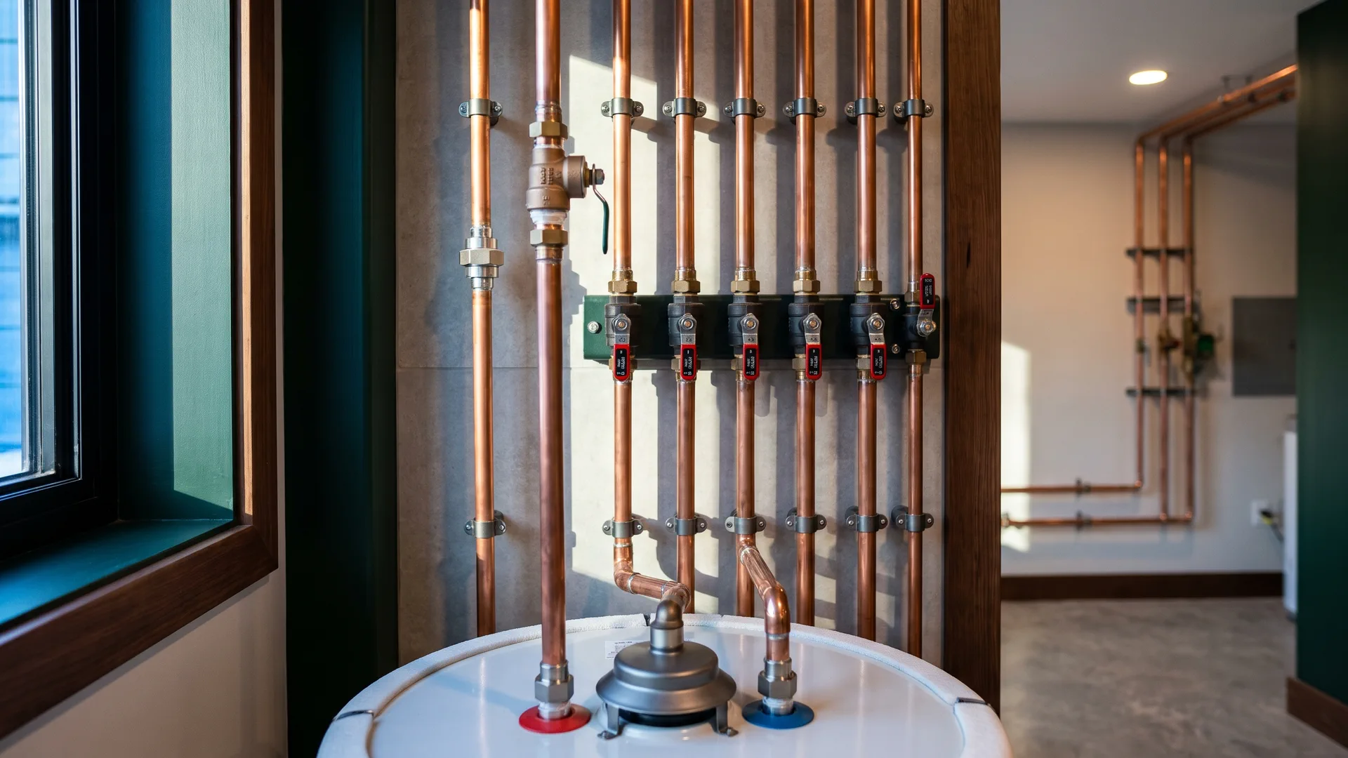 Domestic hot water serving a bright New Hampshire kitchen