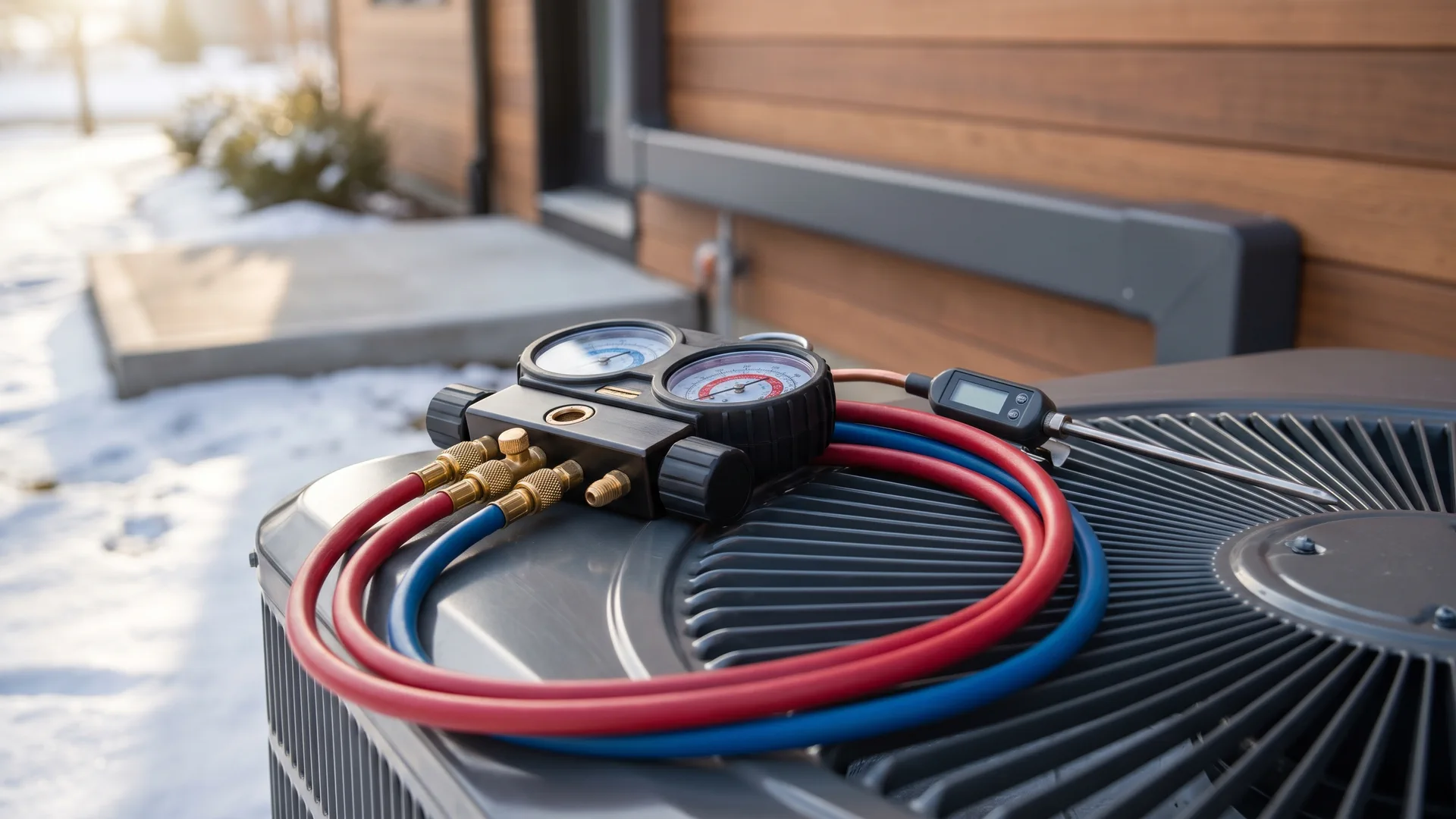Service instruments used to evaluate heat pump performance